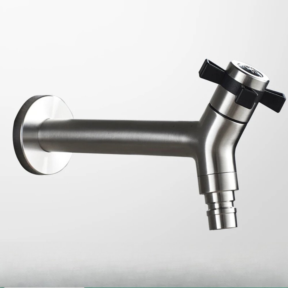 Robinet Extérieur Jardin en Chrome Élégant