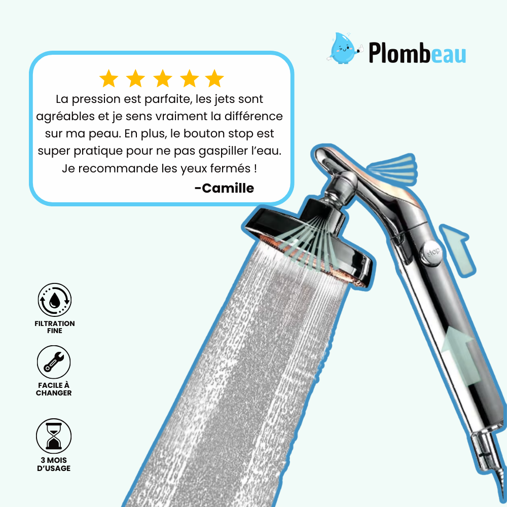 Pommeau de Douche Haute Pression Moderne