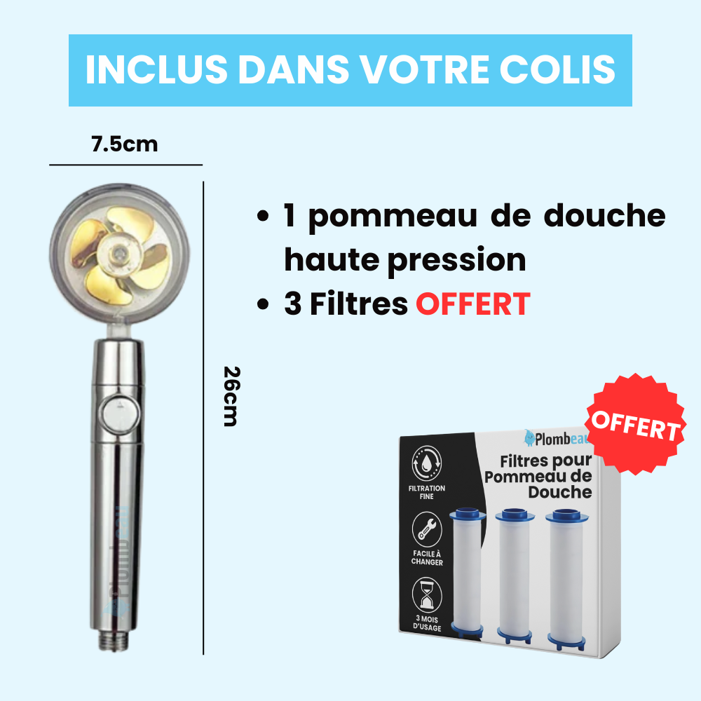 Pommeau de Douche à Pression Économique