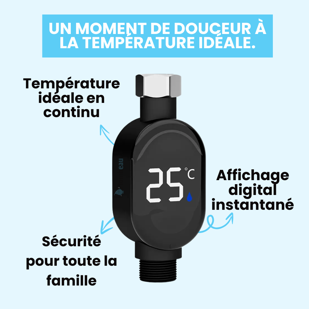 Thermomètre de Douche Intelligent Ultra-Précis