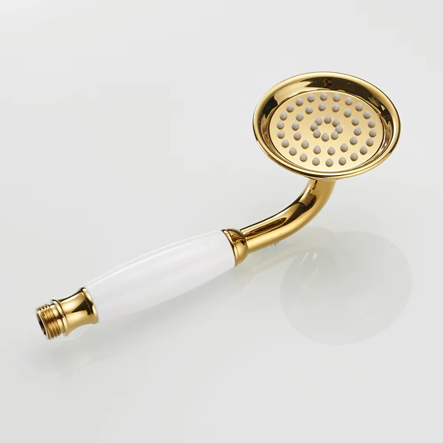 Pommeau de Douche Retro En Laiton Brossé Simple
