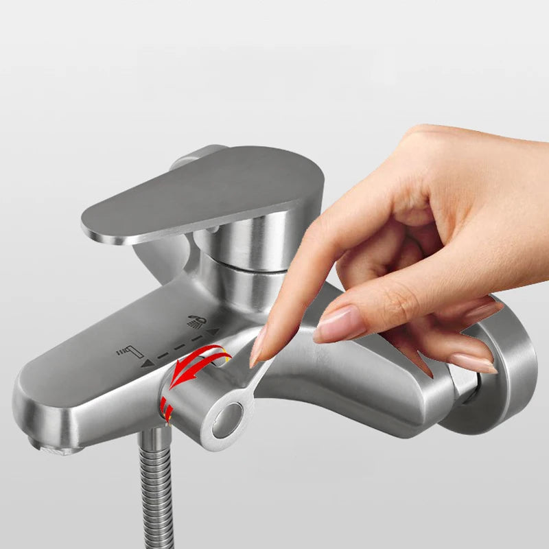 Robinet Baignoire Murale en Acier Inoxidable