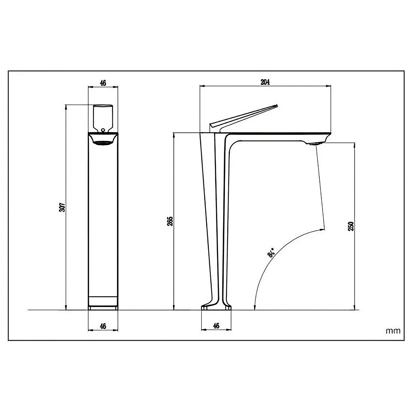 Robinet Haut pour Vasque Design Moderne