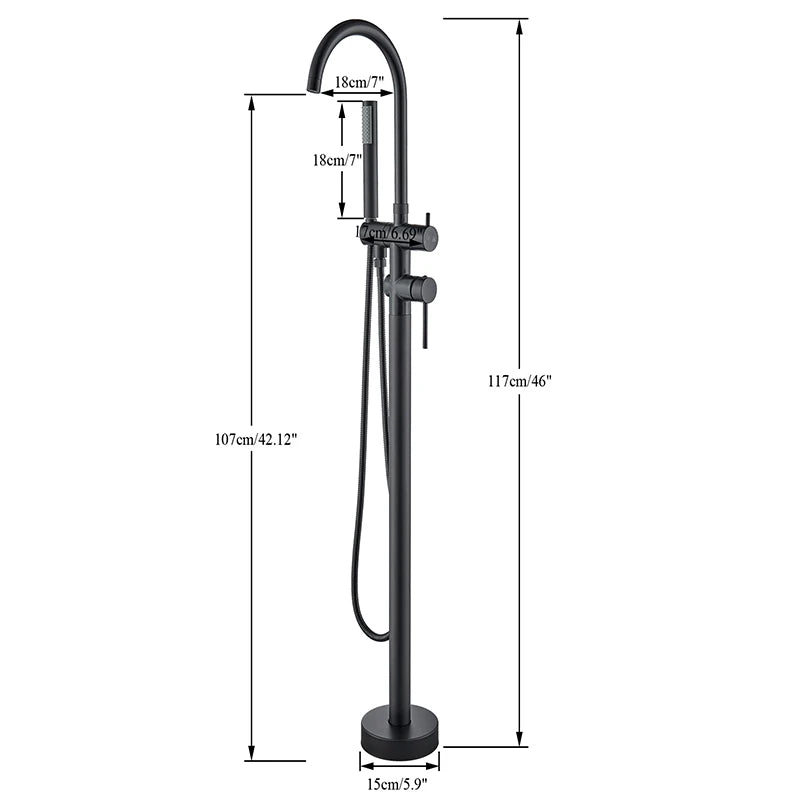 Mitigeur Baignoire sur Pied Moderne