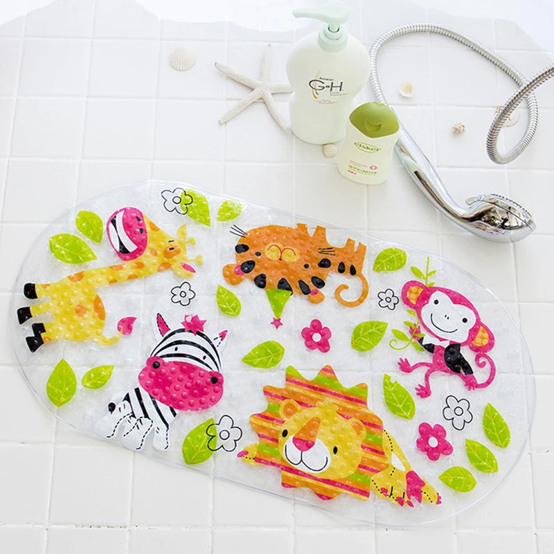 Tapis de Bain Bébé Motifs Amusants Savane