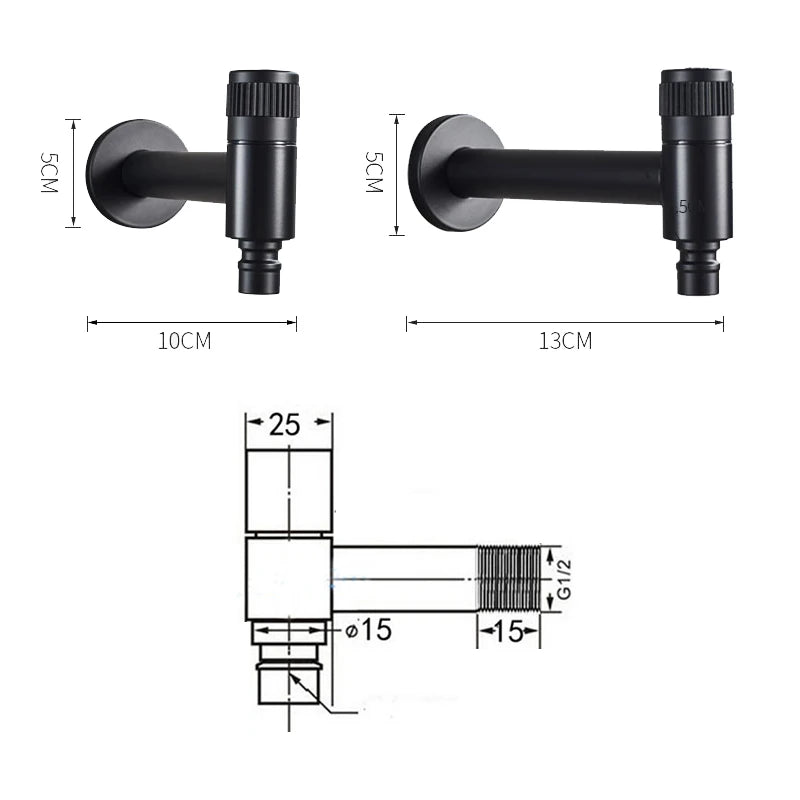 Robinet Jardin Extérieur en Chrome Élégant