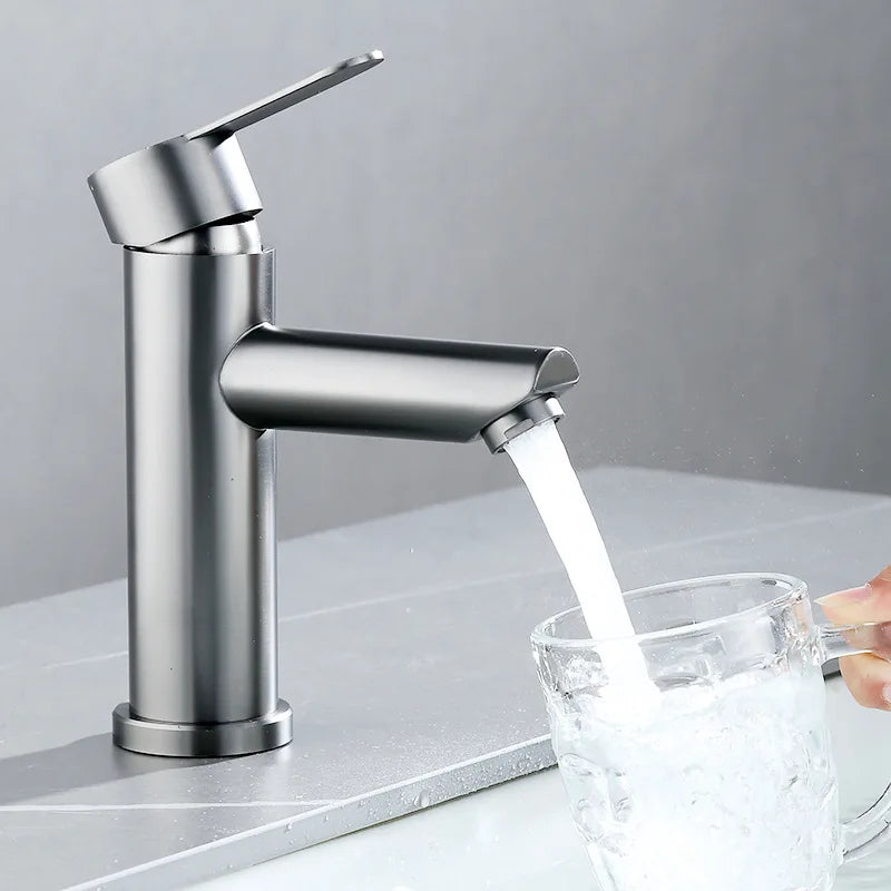 Mitigeur Salle de Bain Lavabo en Acier Inoxidable