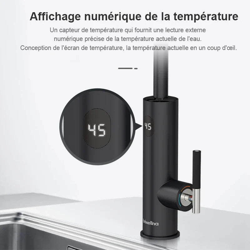 Mitigeur Cuisine Flexible Thermostatique Noir