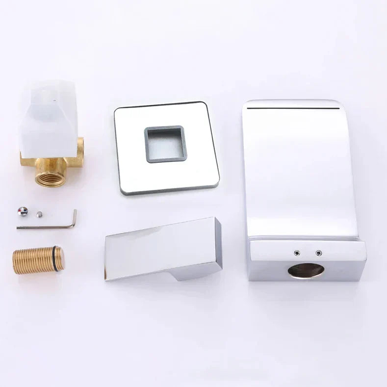 Mitigeur Lavabo Encastrable Effet Cascade Chrome