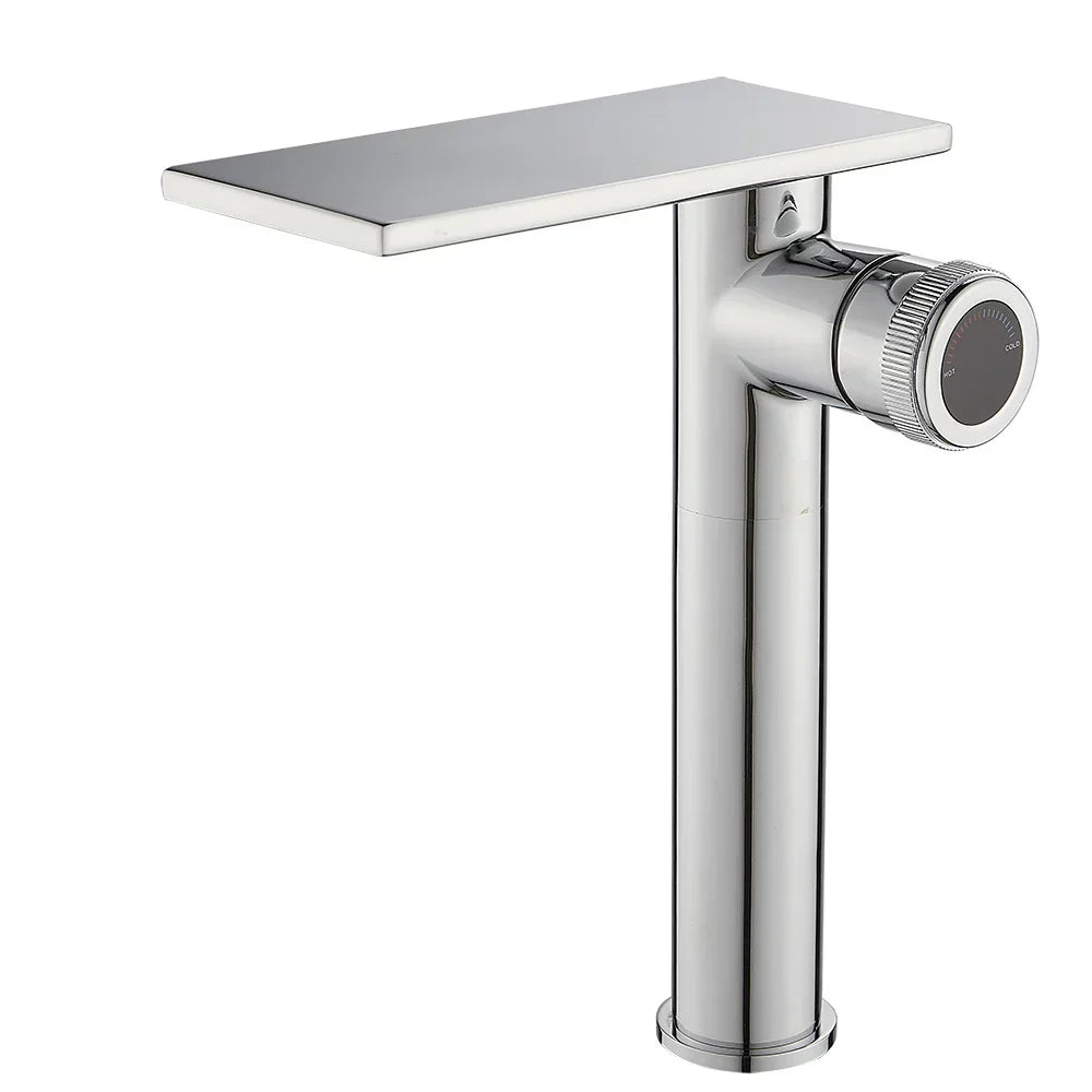 Robinet Cascade Salle De Bain Chrome en Laiton