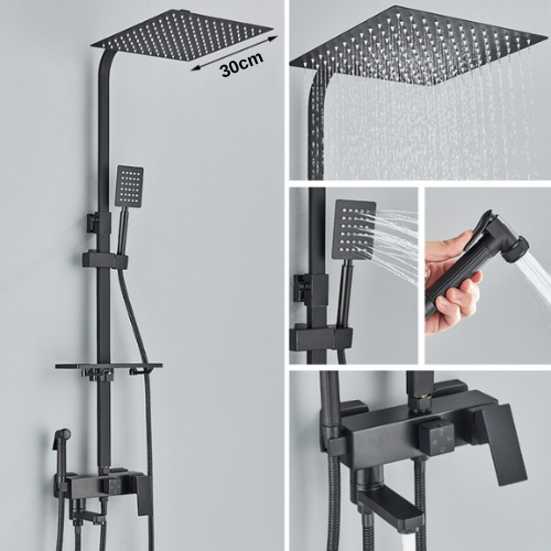 Pommeau de Douche 4-en-1 Moderne