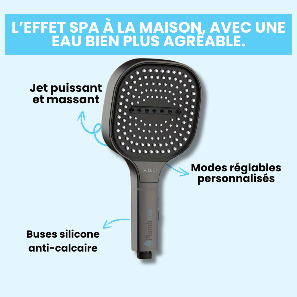 Pommeau de Douche Large Massant