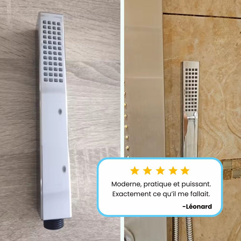 Pommeau de Douche Haute Pression Design Carré Moderne