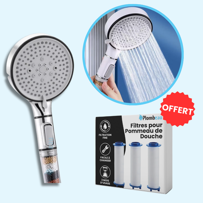 Pommeau de Douche Anti Calcaire Chrome
