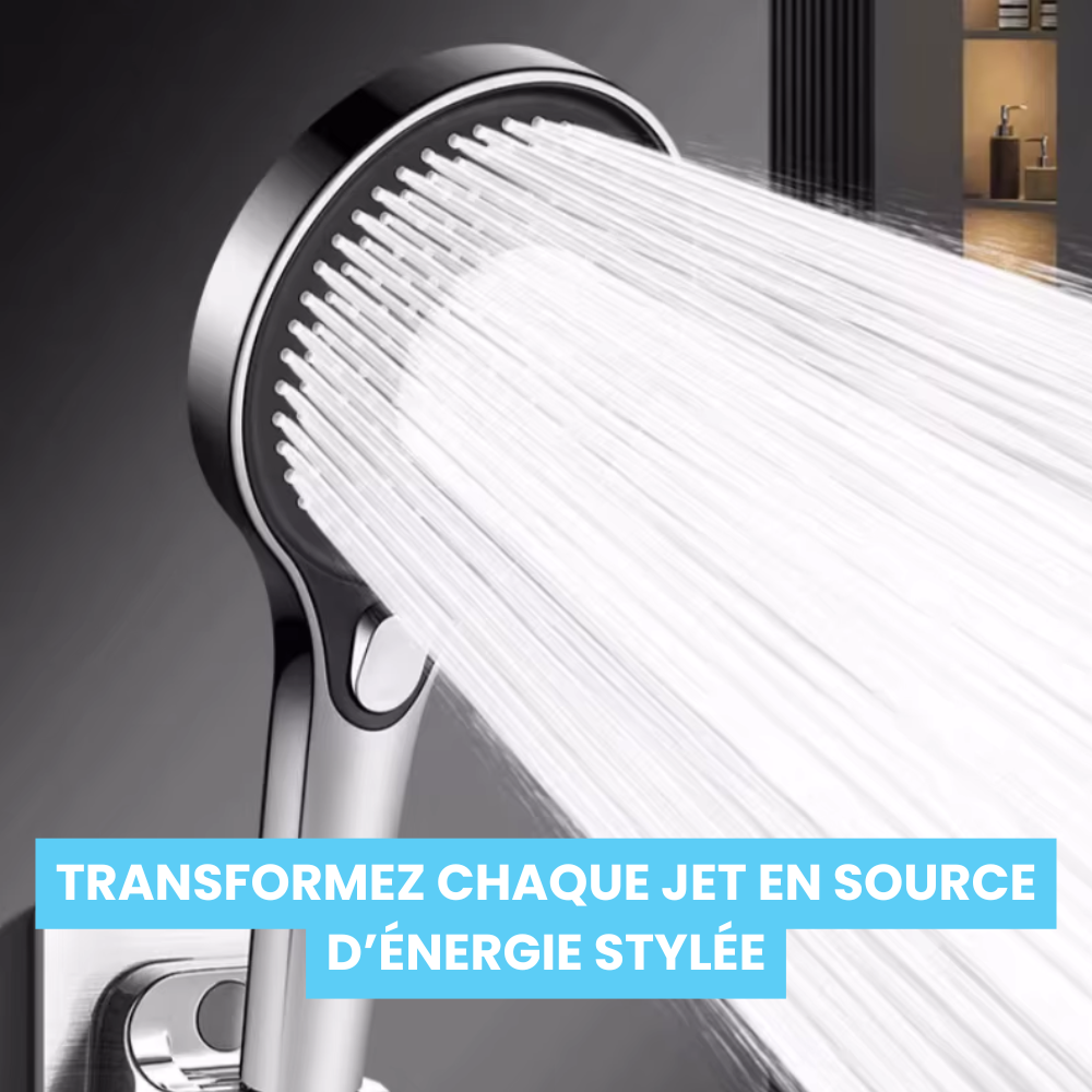 Pommeau de Douche Noir Haute Pression