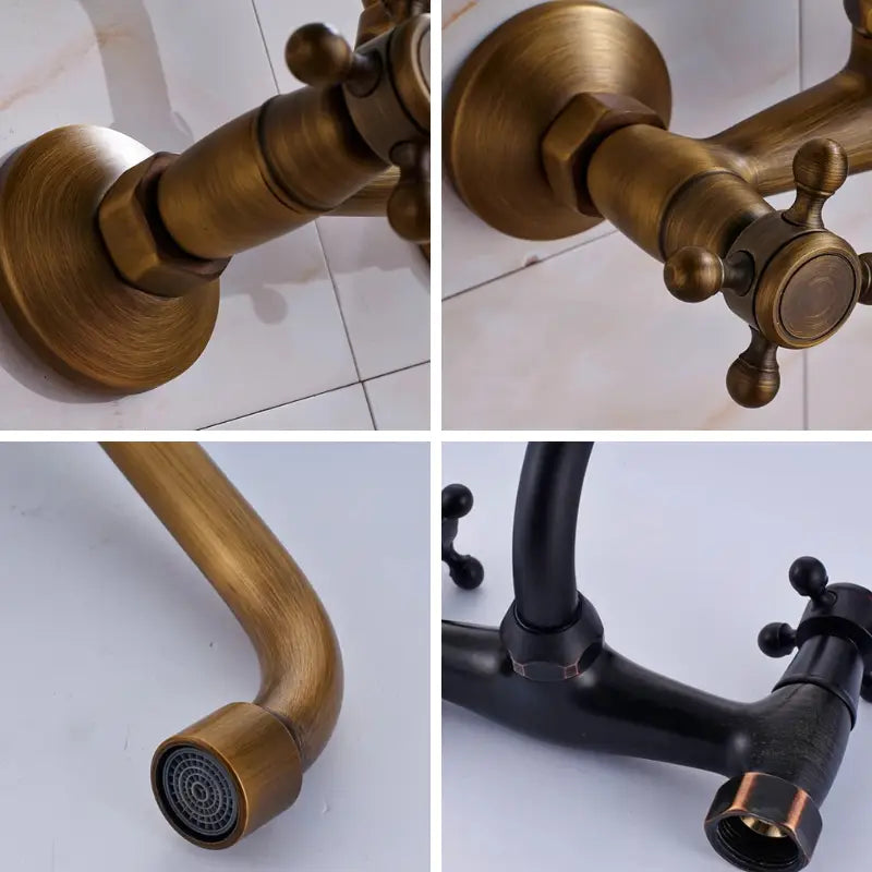 Robinet Mélangeur Mural en Laiton de Cuisine