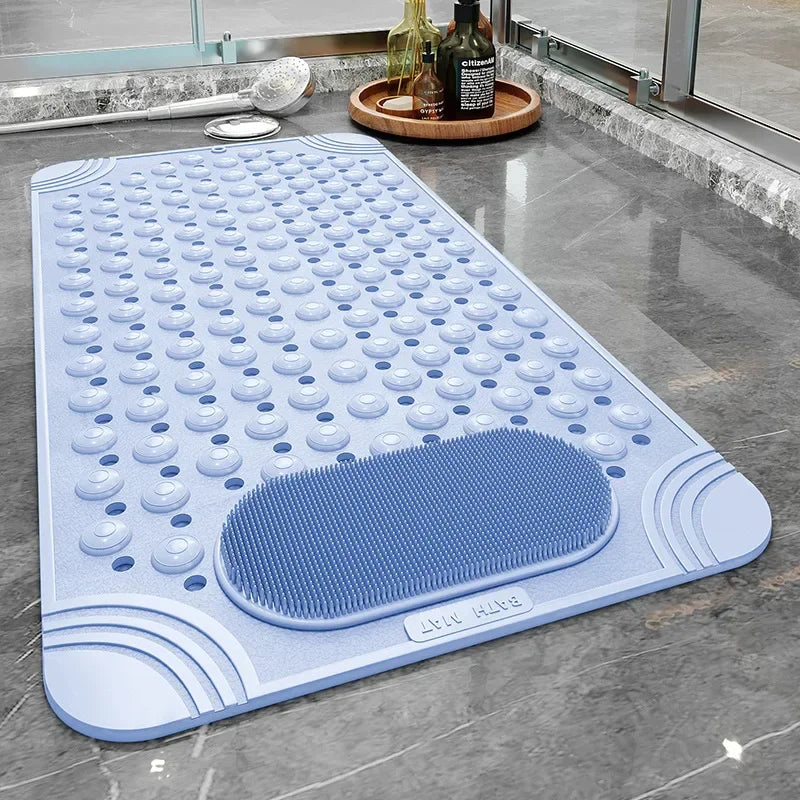 Tapis De Bain Antidérapant Transparent - 88 X 39 Cm, Avec Ventouses - Lavable Machine, Sans Moisissure, Sans BPA