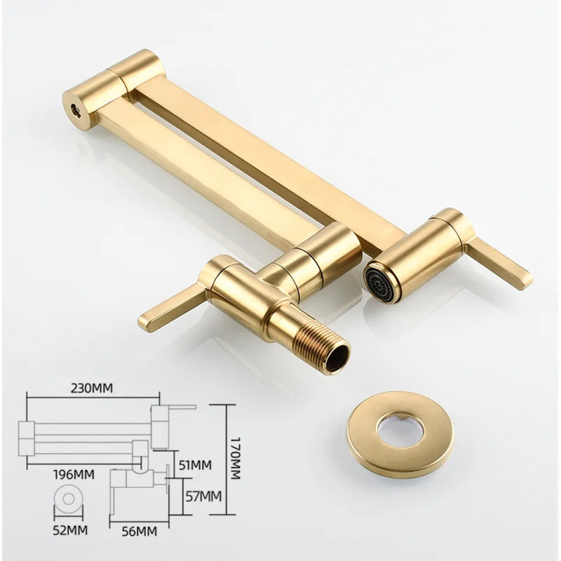 Robinet Eau Froide Cuisine Mural Retractable