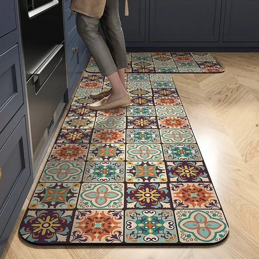 Tapis Cuisine Carreaux de Ciment