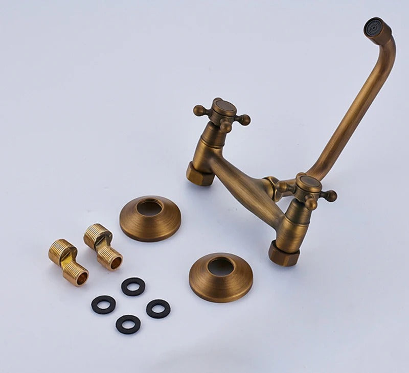 Robinet Mélangeur Mural en Laiton de Cuisine