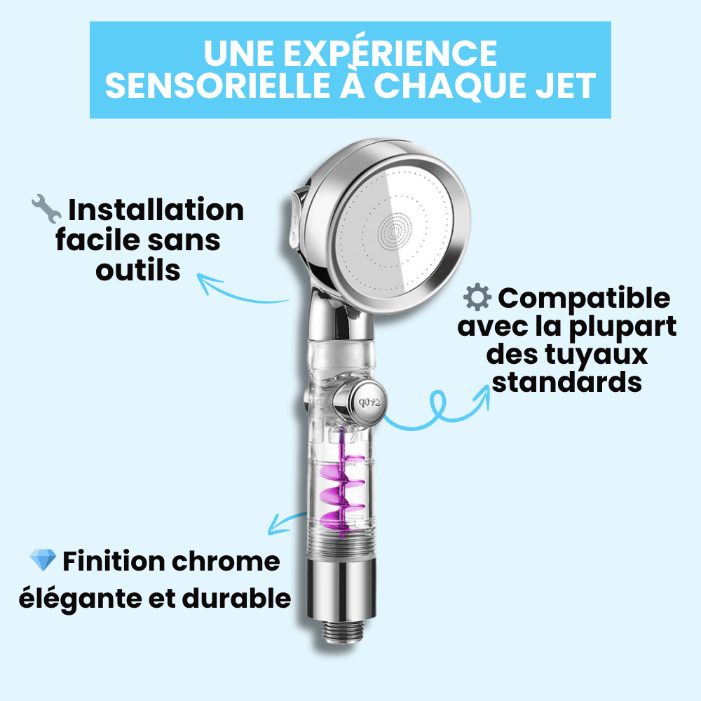 Pommeau de Douche Haute Pression Économique
