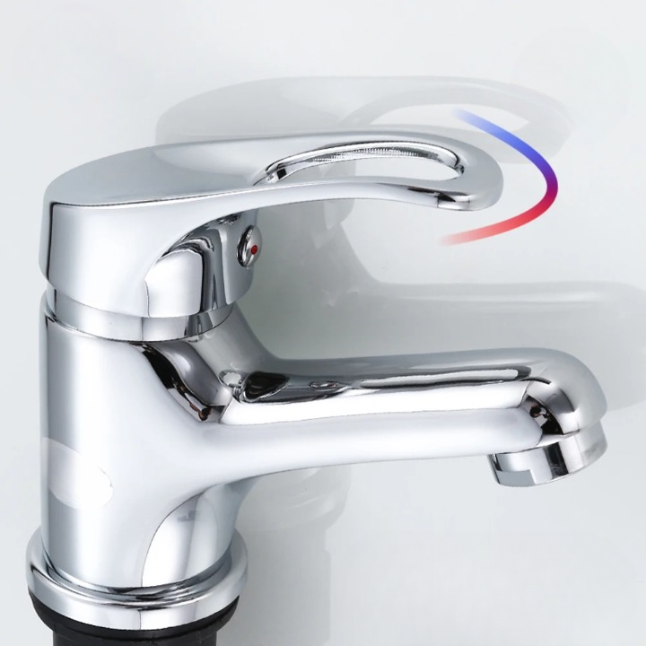 Robinet Lavabo Salle de Bain Classique Chrome