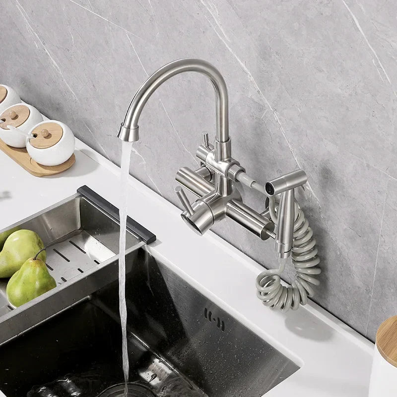 Robinet de baignoire HomeLava avec douchette ronde, en acier inoxydable brossé, mitigeur mural, robinet de douche de salle de bain - Bricolage Robinet de baignoire HomeLava avec douchette ronde, en acier inoxydable brossé, mitigeur mural, robinet de douche de salle de bain - Bricolage