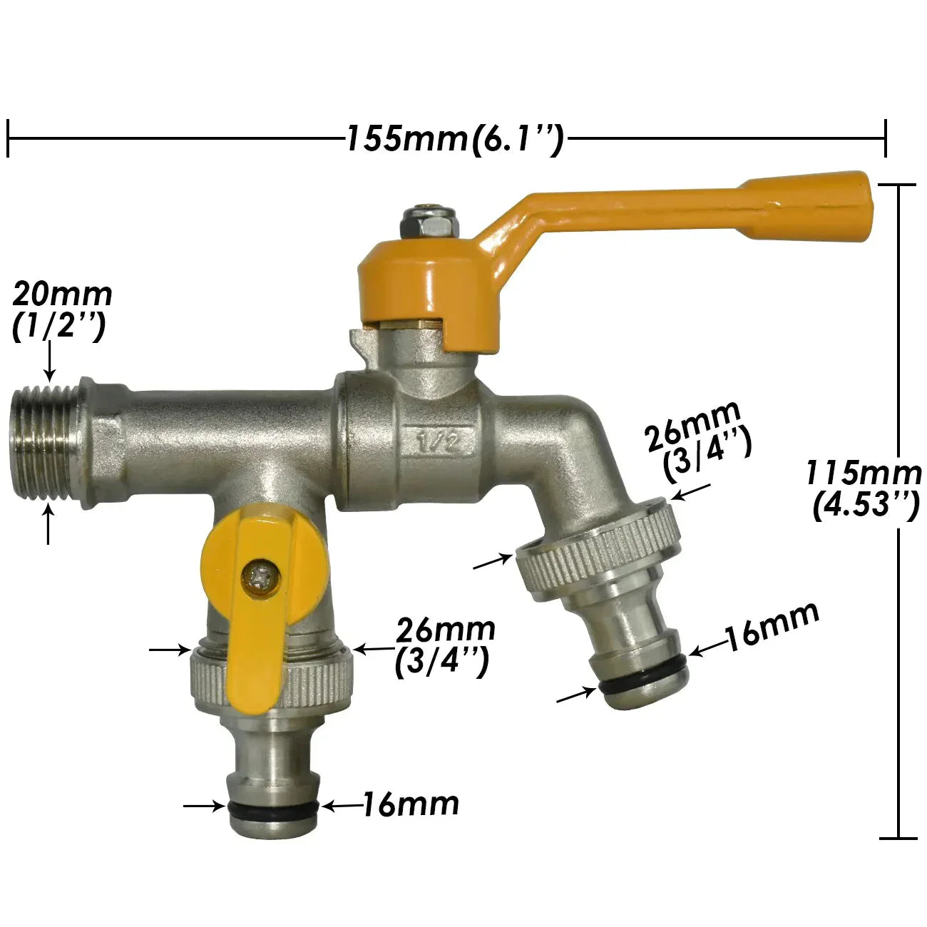 Robinet Antigel Extérieur 2 Sorties en Laiton