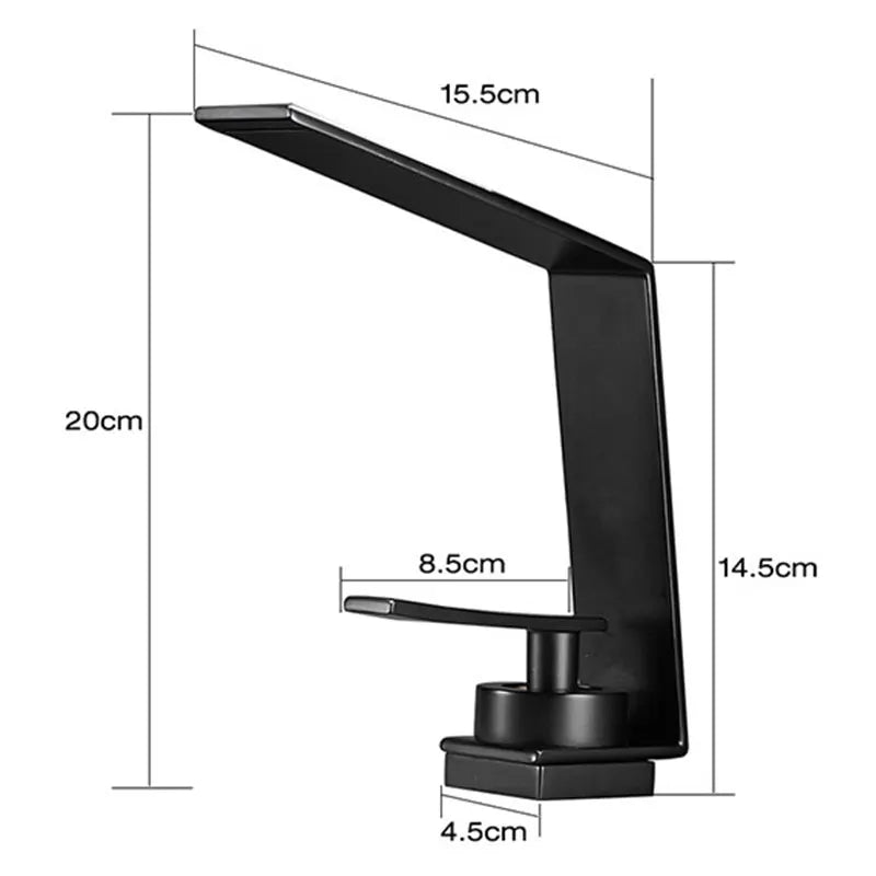 Robinet Lavabo Design Effect Cascade Blanc