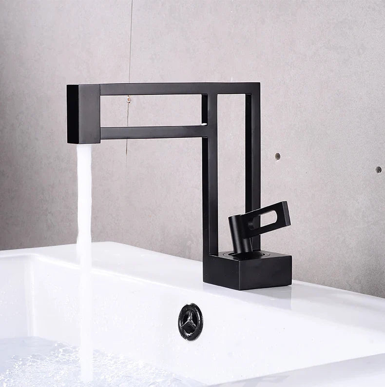 Robinet Lavabo Design Moderne Noir