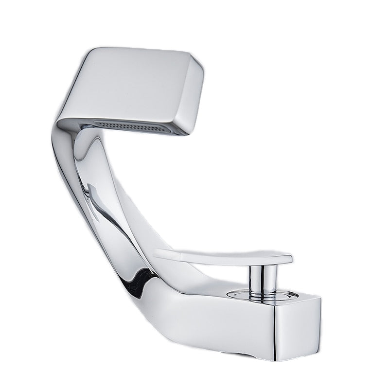 Robinet Mitigeur Lavabo Penché Design Chrome - Chrome